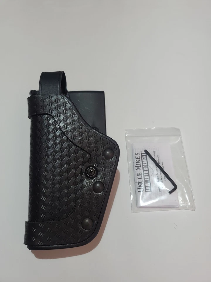 Uncle MIke's PRO-2 Duty Holster - LH - GLOCK 20/21/29/30/36 S&W M&P Basketweave - Image 2 of 4