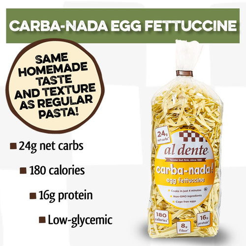 Carba-Nada Egg Fettuccine, 10-Ounce Bags (Pack of 6) - Picture 5 of 12