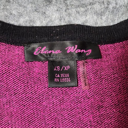 Elena Wang Women's Pink Gray Black Cardigan XS/S Relaxed Fit Excellent Condition - Picture 9 of 14