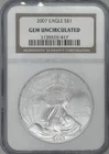 2007 Silver American Eagle 1 Dollar NGC Gem Uncirculated