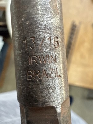 Antique Auger Drill Bit Lot of 4 Vintage Wood Boring Bits Irwin Brazil Jennings