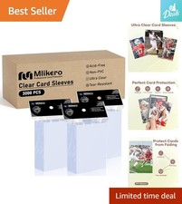 Transparent Card Protectors for 3000 Trading Cards - Best for Storage & Display