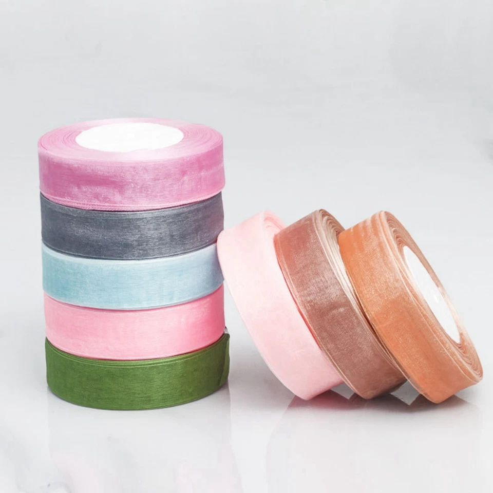 50 Yards 25mm (1") Sheer Organza Shimmer Chiffon Tulle Ribbons Bows Wedding - Image 2 of 4