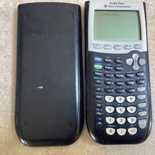 Texas Instruments TI-84 Plus graphischer Taschenrechner - Schwarz mit Deckel getestet funktioniert