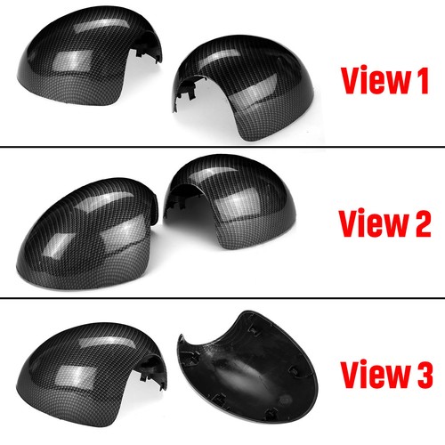 For MINI Cooper R55 R56 R57 R59 R60 2007-2013 Carbon Style Side Mirror Cover Cap - Picture 3 of 12