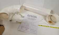 Automatic Chicken Feeder PVC Pipe No Waste Coop Wall Mount Gravity Feeder