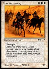 MTG English Moorish Cavalry (dark circle) Medium Play Normal Arabian Nights