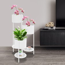 Iron Plant Stand Holder Free Standing Flower Display Rack Indoor Outdoor Corner