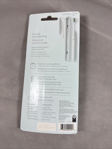 Philips One by Sonicare Battery Toothbrush, Blue, HY1100/03 S3 - Picture 2 of 2