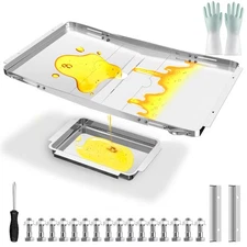 Grill Grease Tray Replacement for Dyna Glo with Catch Pan, Universal 25"-34" ...