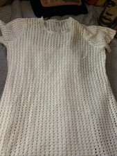 Gap She's Sooo Fancy Porcelain White Crochet Dress Size XL Nwt