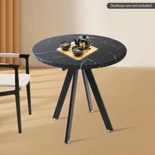 28 inch Round Iron Table Base Leg 220LB Load Black for Dining Desk Coffee