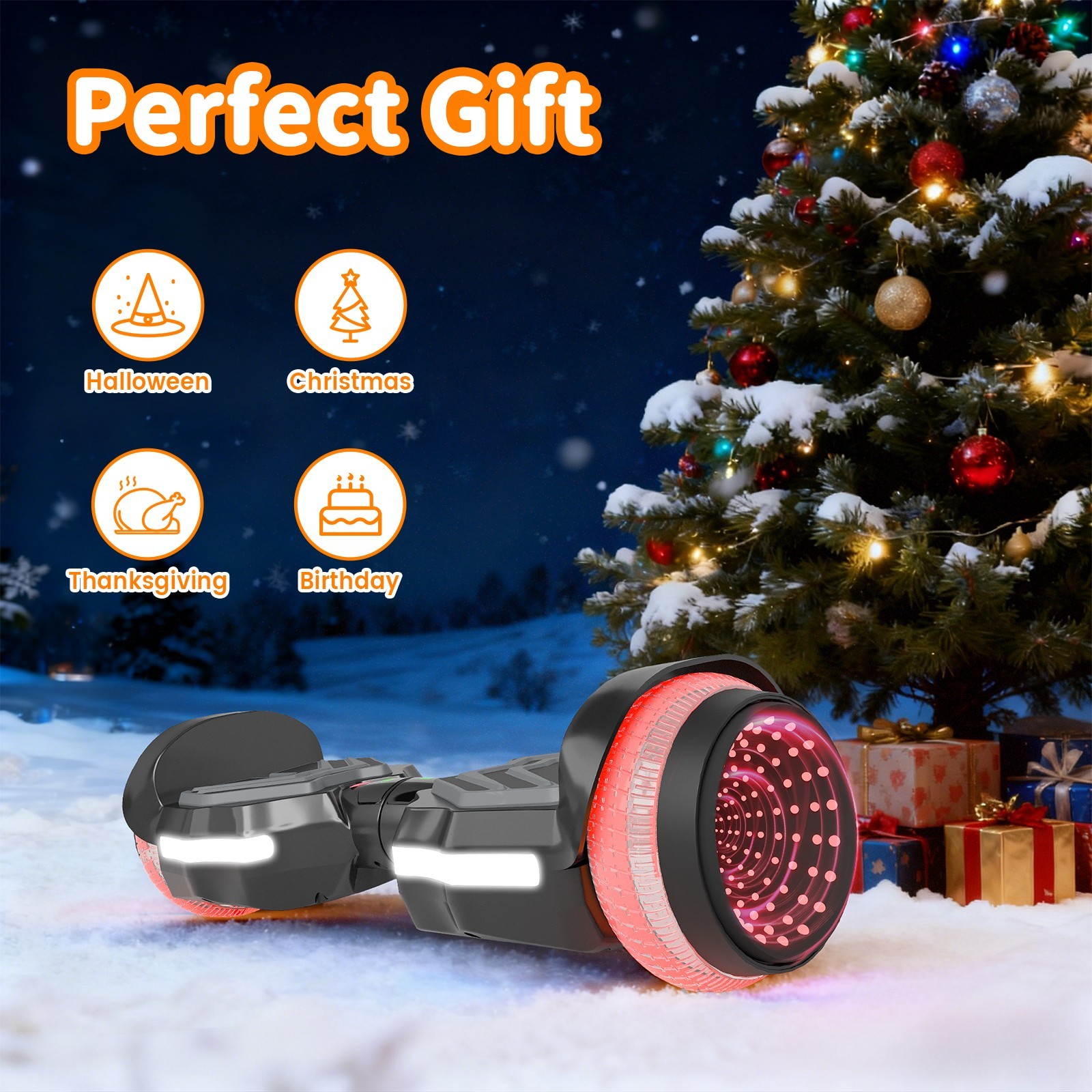 Commugo Hoverboard Bluetooth Speaker Electric Scooter Hoverboard for Kid UL 2272