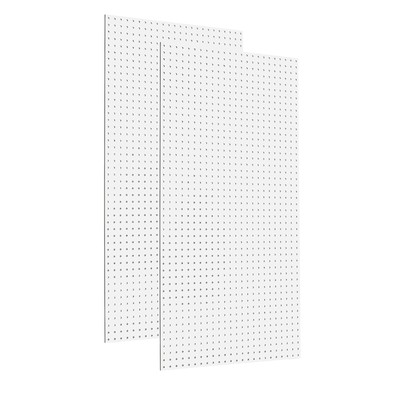 High Density Fiberboards - Set of 2 Pegboard Wall Panels for Garage Storage a...