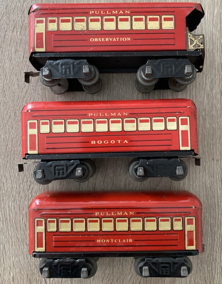 Marx Train - 6 inch, 8 wheel Passenger Cars - O Gauge - T&S couplers | eBay