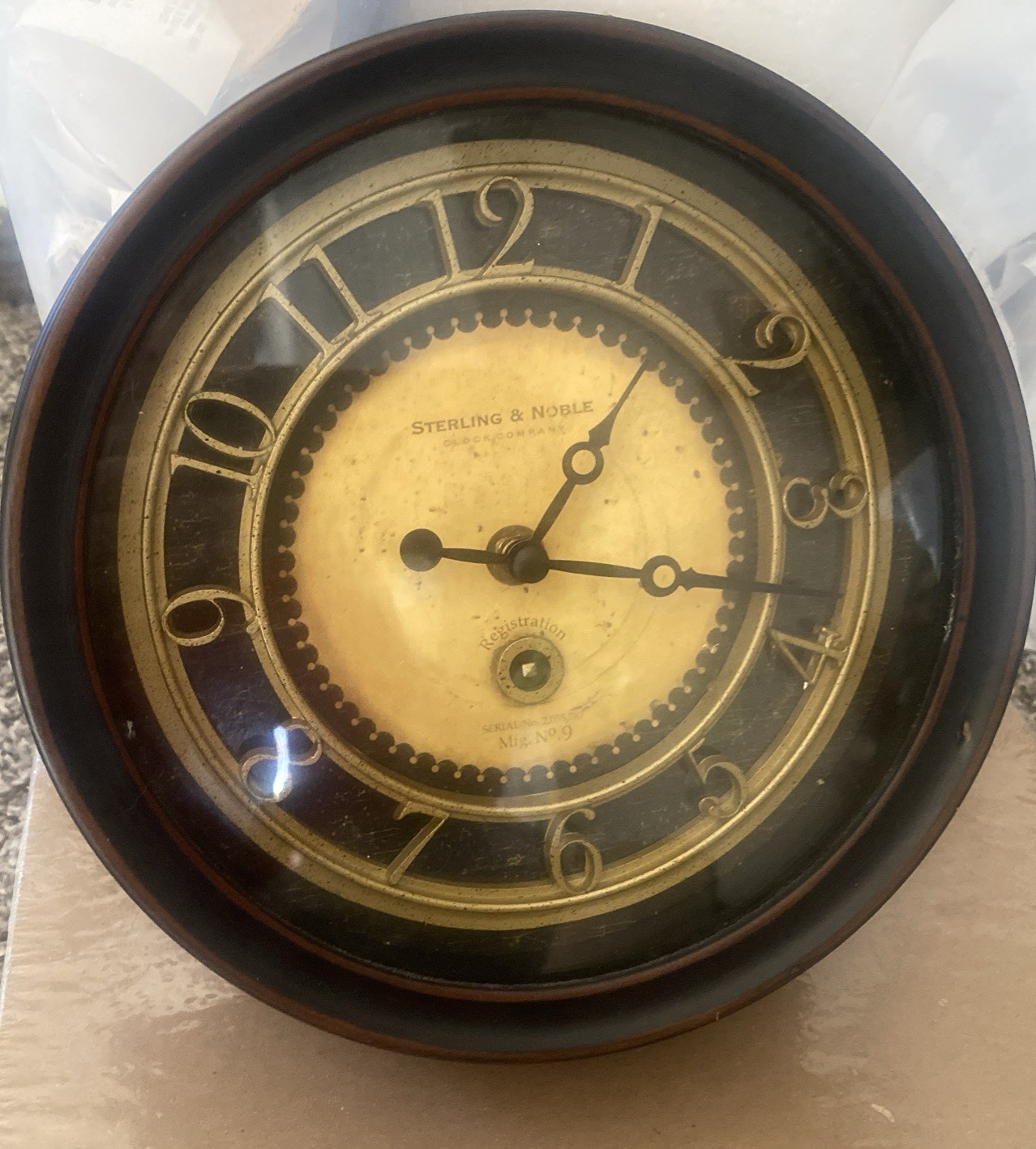 Sterling and Noble Wooden Wall Clock 8” X 3”