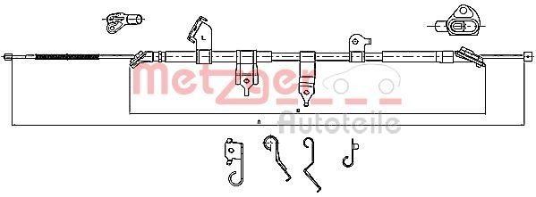 Seilzug Feststellbremse Hinten Links Metzger 171566 FÜR Toyota Handbremsseil-image
