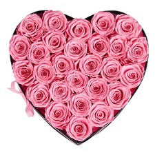 Forever Flowers, 27 Preserved Roses in Heart  Shaped Box,