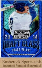 2014 Prizm Perennial DP #38 Chase Vallot /75 2014 Draft Class Prizms Blue Mojo