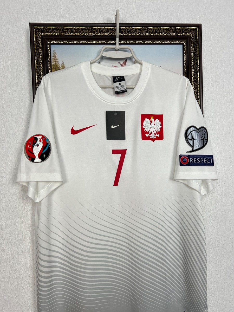 Poland Home football shirt 2018 Soccer Nike #7 Milik Jersey Mens