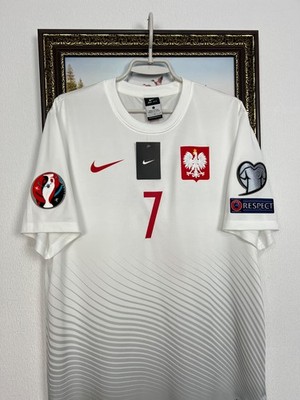 Poland Home football shirt 2018 Soccer Nike #7 Milik Jersey Mens