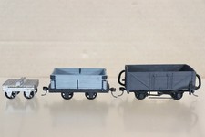 KIT BUILT O-16.5 On30 Grauer Walisischer Schmalspur Dreier-Pack Offener Wagen