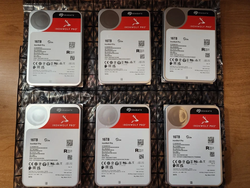 Seagate IronWolf Pro 16TB, 7200 RPM, 3.5in Hard Drive HDD ST16000NT001 Like New