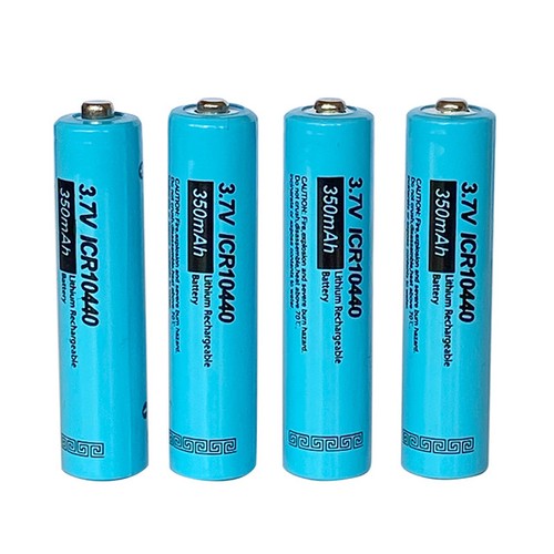 4Pcs AAA Batteries ICR10440 350mAh 3.7V Rechargeable Li-ion Battery ...