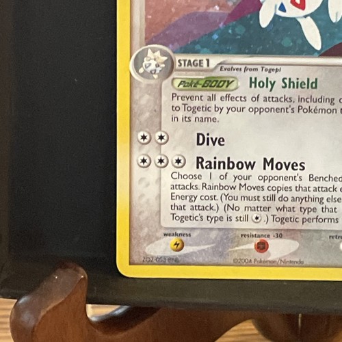 Togetic Holo 16/109 EX Team Rocket Returns 2004 Mint Condition Vintage Pokémon - Picture 5 of 13