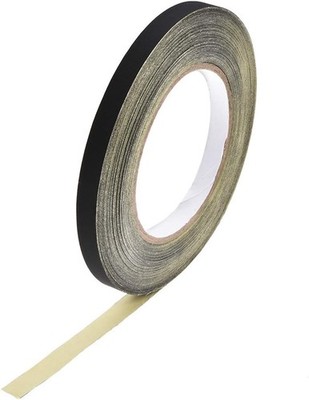 uxcell 10mm Acetate Cloth Tape for Laptop Electric Auto Guitar 10mm, Black 
