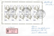 Bund: Wertbrief Stemwede mit MiNr. 1939, Mehrfachfrankatur