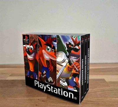 Fourreau de protection - SANS JEUX - Crash Bandicoot 1, 2 & 3 - PS1 - PAL - Photo 1/4