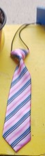 Black Pink Stripe Boys Tie New
