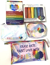 Prideful Gay Pride LGBTQ 14 Piece Bundle! Brand New 6x Lip Gloss-5x Mask-3x Bags