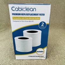 CabiClean 2 Pack Core Mini-RF Premium High Efficiency Hepa Replacement Filters