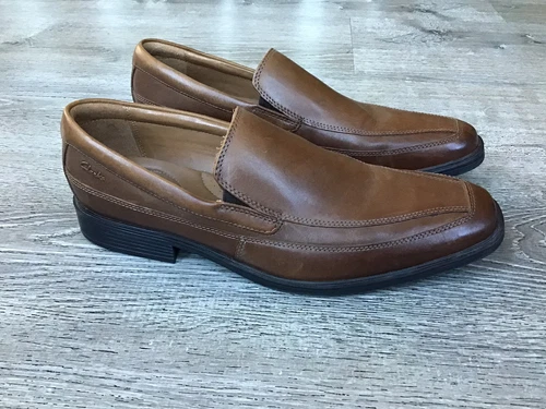 Mocassini Clarks Collection uomo estremamente comodi taglia 10 5 M 15770 pelle marrone