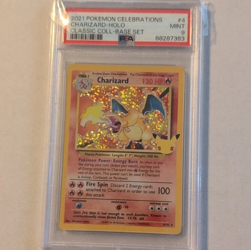 Pokémon Charizard 4/102 Celebrations Classic Collection Holo PSA 9 2021