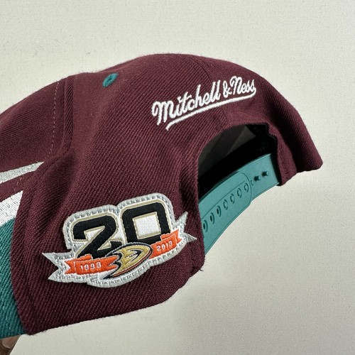 Anaheim Mighty Ducks Mitchell & Ness 20th Anniversary SnapBack Hat NHL Vintage - 第 4/9 張圖片