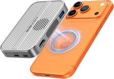 10Gbps Magnetic M.2 Nvme SSD Enclosure  USB C Docking Station with Cooling Fan