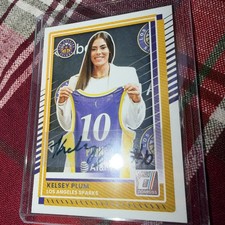 Kelsey Plum LA Sparks Display Fan Art Card w/ Sticker Auto Facsimile