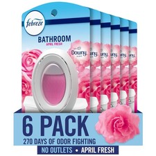 Febreze Bathroom Air Freshener, Odor-Fighting 0.04 Fl Oz Pack of 6 , Pink