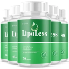 (5 Pack) Lipo Less Advanced Energy & Fitness Supplement LipoLess 300 Capsules