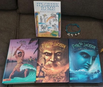   Percy Jackson Hardcover Set (3 Bände) + Griechenland-Bonus + DIY-Armband  