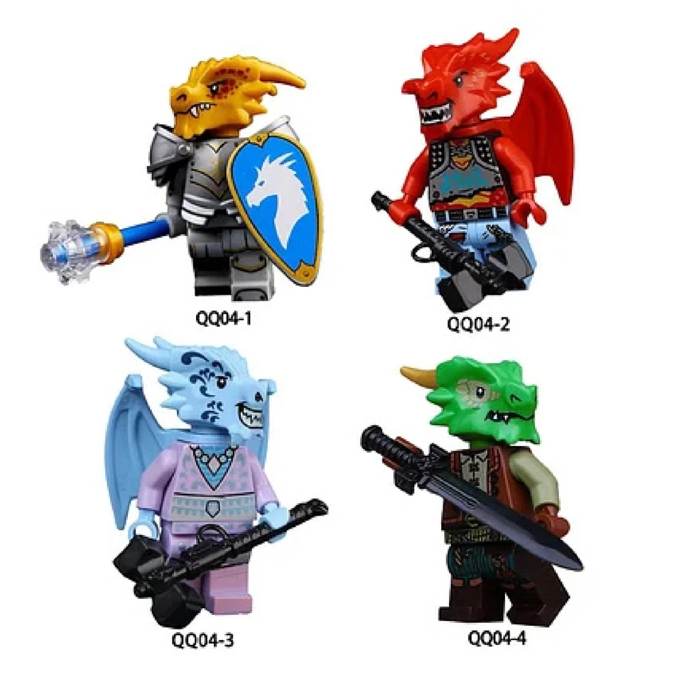 Warcraft Dragon Knight Castello Mostro Personalizzato Lego Mini Figure x 4 Eroe Giocattolo Modello