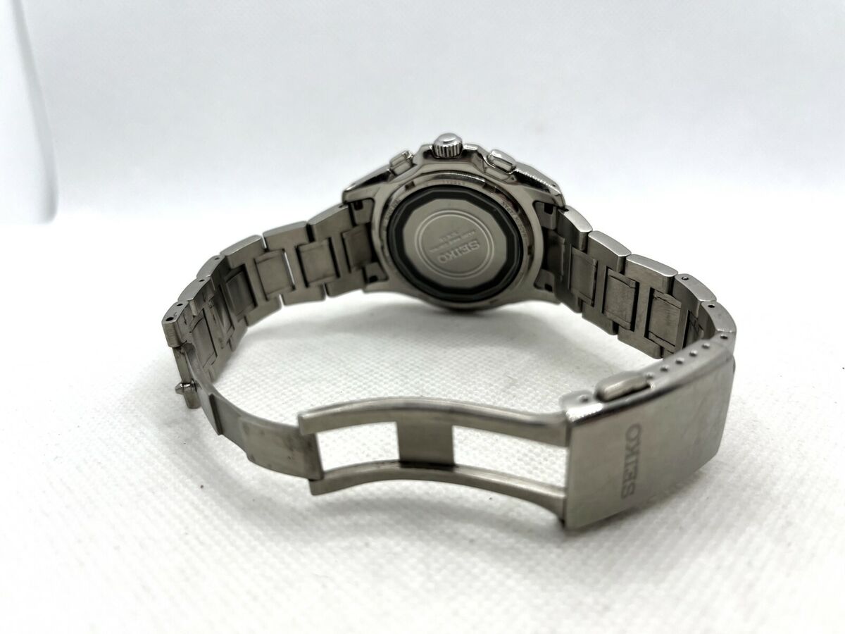 Auth SEIKO Brightz World Time Solar Titanium Men's Auth SEIKO Brightz World Time Solar Titanium Men's