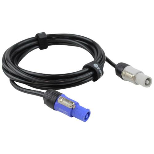 Cable macho Blastking 1,5 pies/0,45 m Powercon azul macho a Powercon blanco macho - Imagen 2 de 3