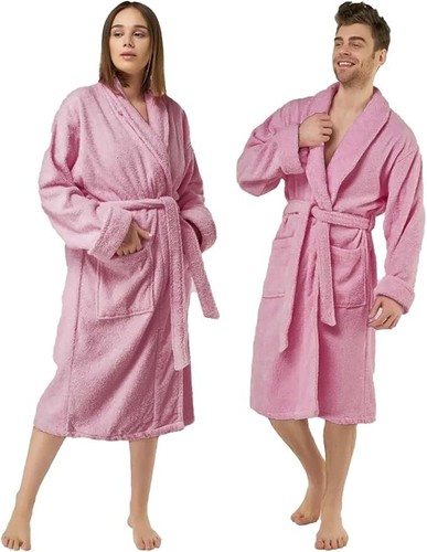 Egyptian Cotton Bath Robe Towelling Dressing Gown Terry Soft Robe Mens & Womens - Picture 22 of 27