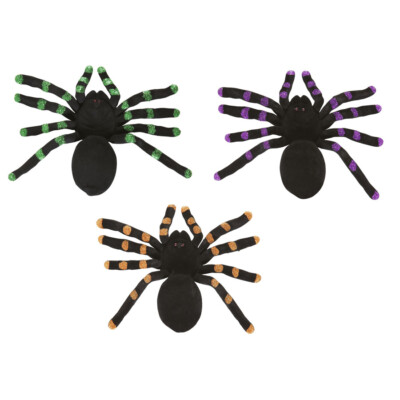 Große Glitter Spinne / Halloween Party Raumdeko Tischdeko Dekoration / 20x16cm