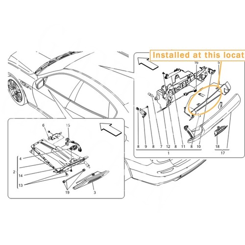 For Maserati Quattroporte Glove compartment covering above door OEM:670019207 - Picture 2 of 3