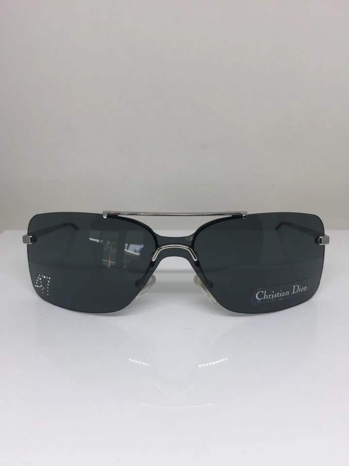 Nuevo Christian Dior Mini Motard 47 Dior 47 Gafas de sol Escudo C. Plateado con Gris